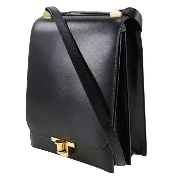 HERMES Chianti Shoulder Bag one belt vintage Black / Gold Hardware Box sca... - Picture 1 of 16